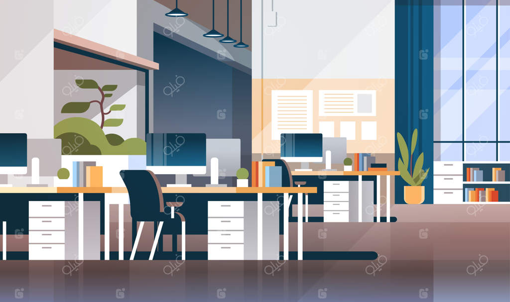 آگهی طراحی داخلی اتاق کار دفتری مدرن