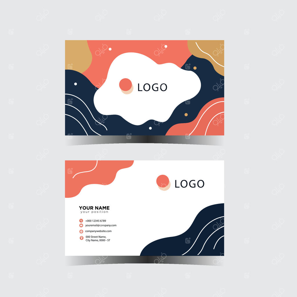 تصویرسازی طراحی کارت ویزیت مدرن