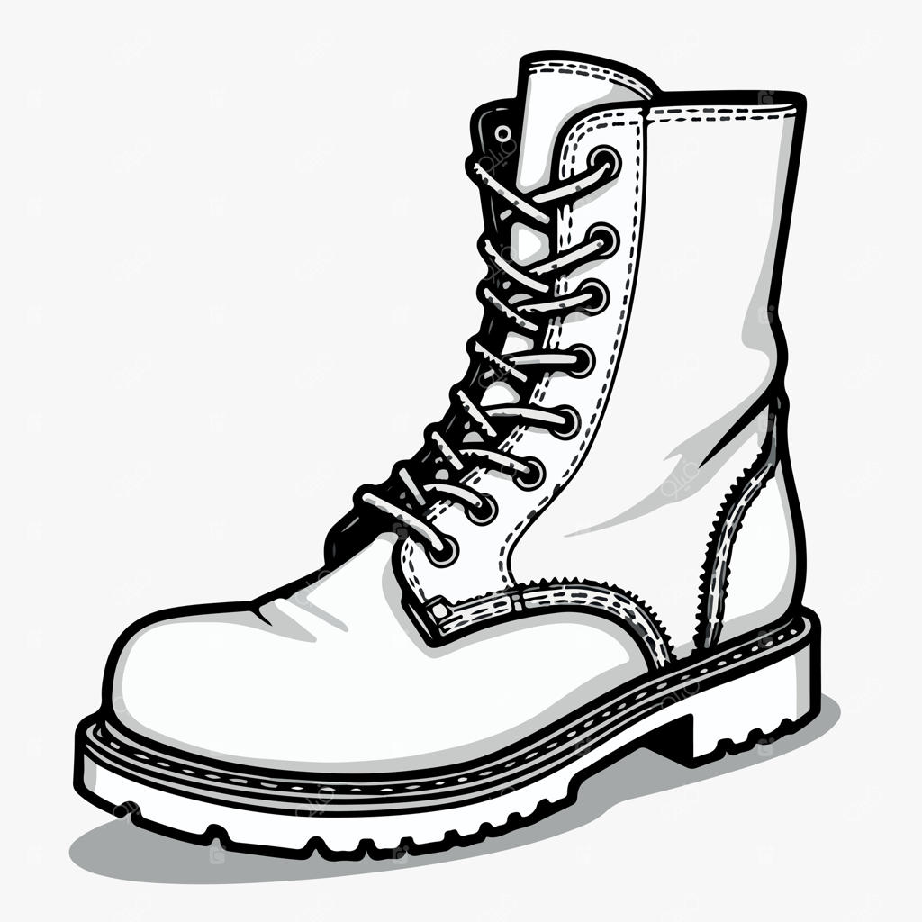 نقاشی یک جفت چکمه با کلمه Boots روی آن