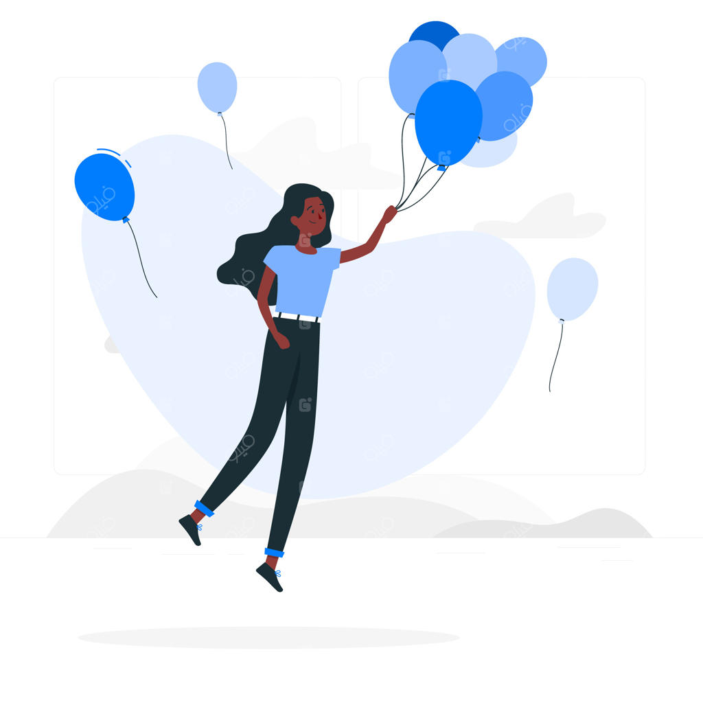 تصویرسازی مفهوم بادکنک‌ها