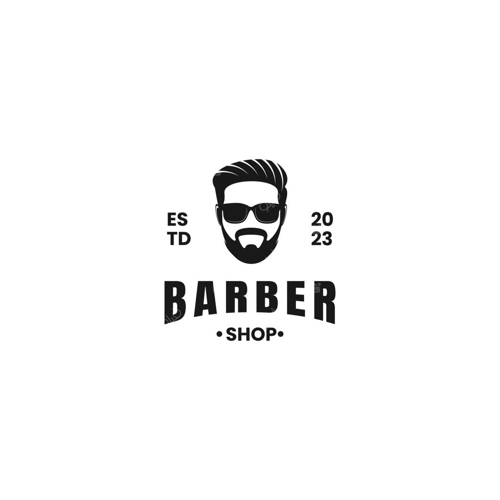 لوگوی آرایشگاه: نشان سیاه و سایه‌دار