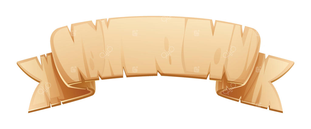 بنر کاغذی، کاغذ قدیمی به سبک روبان. تصویرسازی کارتونی