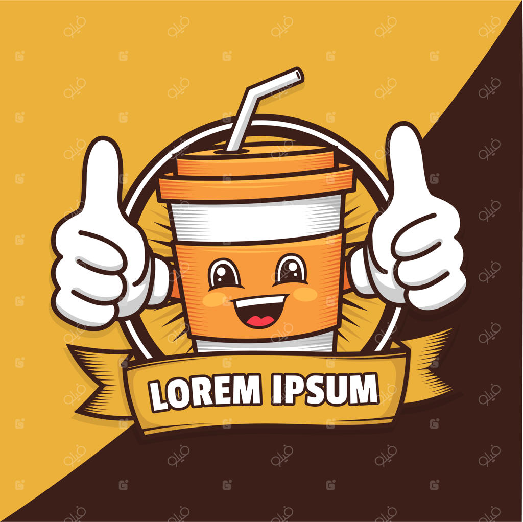 طراحی شخصیت فنجان قهوه