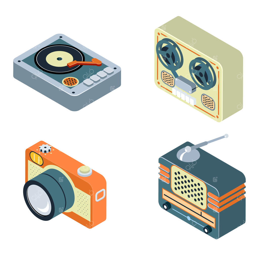 رسانه‌های نوستالژیک: رادیو، ضبط‌ صوت با نوار و گرامافون. تجهیزات قدیمی برای صدا و عکس.