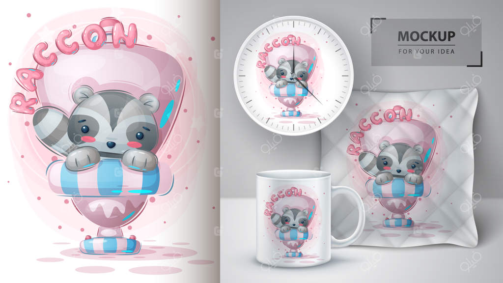 فروش محصولات بامزه دستشویی طرح راکون.