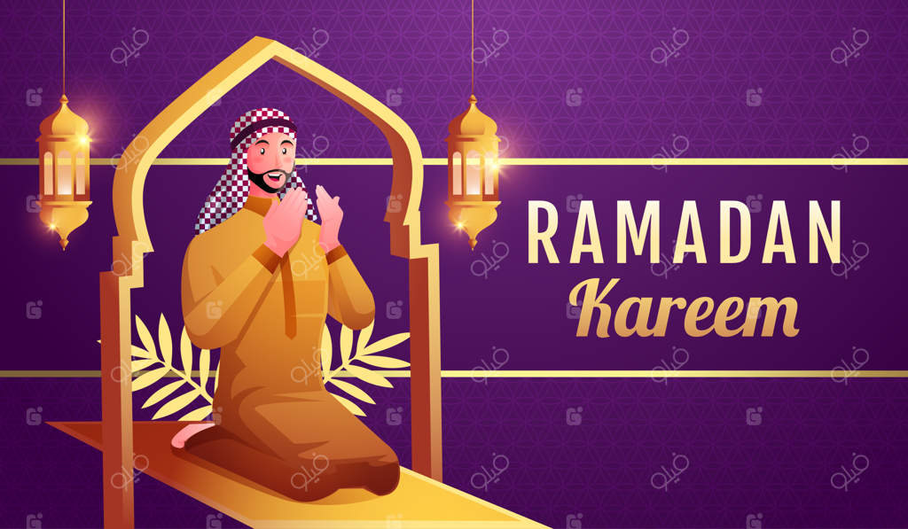 مرد مسلمان با دعا به استقبال ماه رمضان مبارک می‌رود