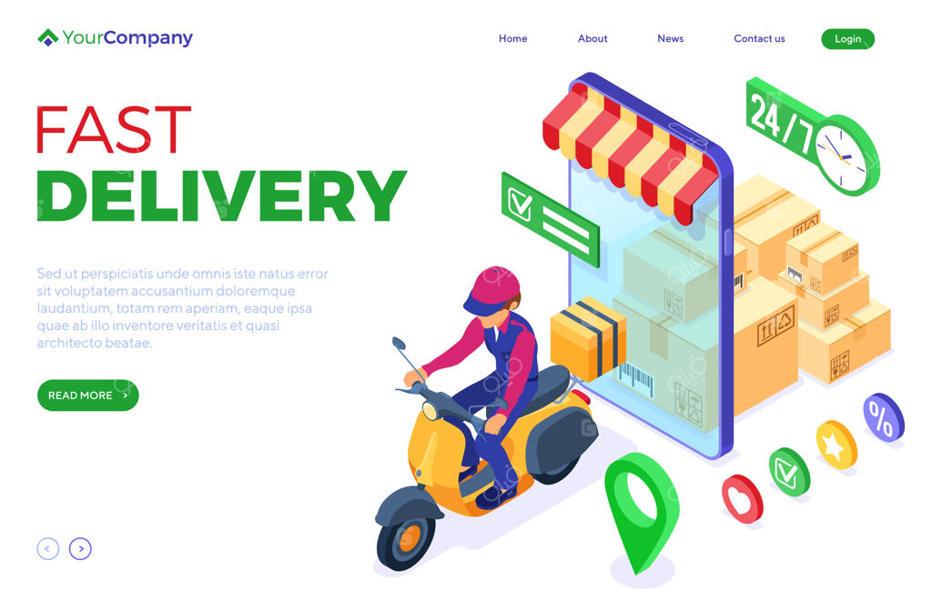 خدمات تحویل بسته‌های سفارش آنلاین