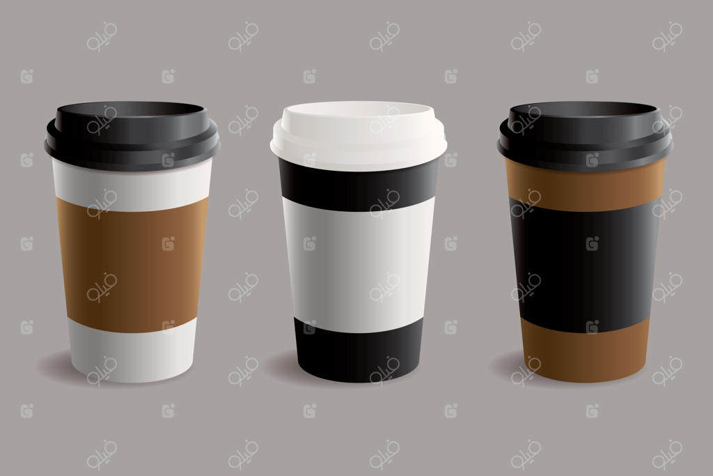 مجموعه‌ای از طرح‌های لیوان یکبار مصرف