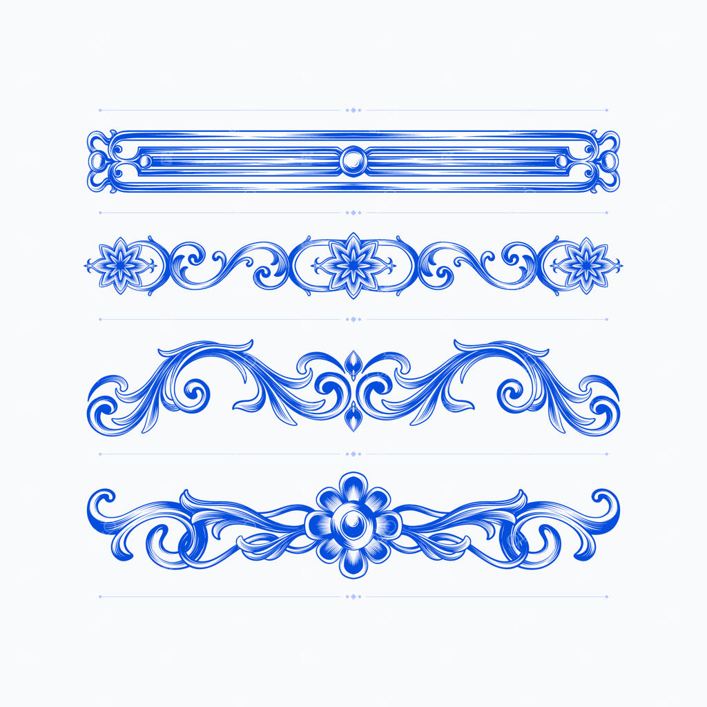 مجموعه‌ عناصر تزئینات قدیمی