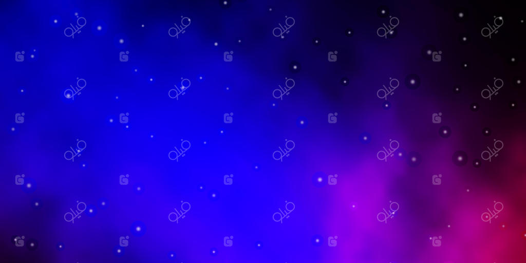 پس‌زمینه آبی تیره و قرمز با ستاره‌های کوچک و بزرگ - طرح رنگارنگ و درخشان با ستاره‌های کوچک و بزرگ - پترن مناسب برای بروشورهای تبلیغاتی سال نو