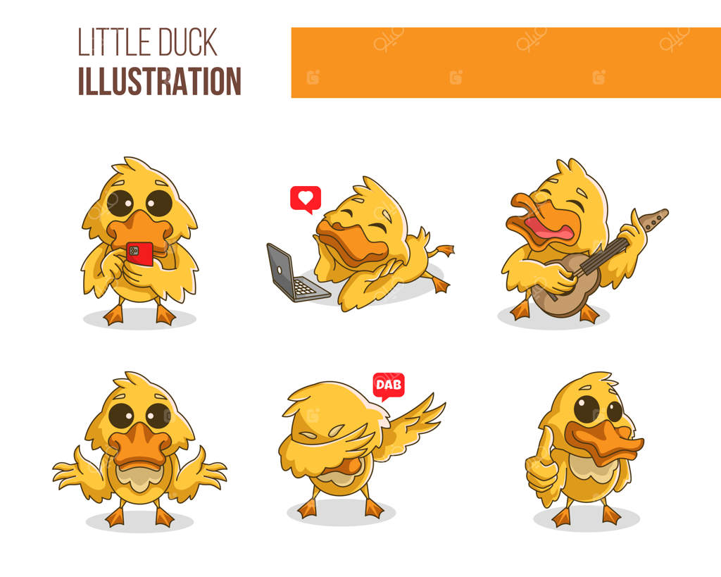 مجموعه تصاویر نقاشی جوجه‌ اردک‌های بامزه