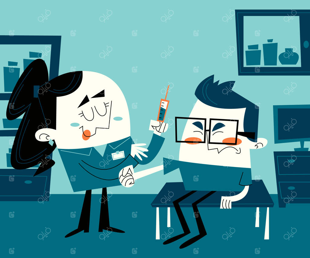 تصویر پزشک به سبک فلت