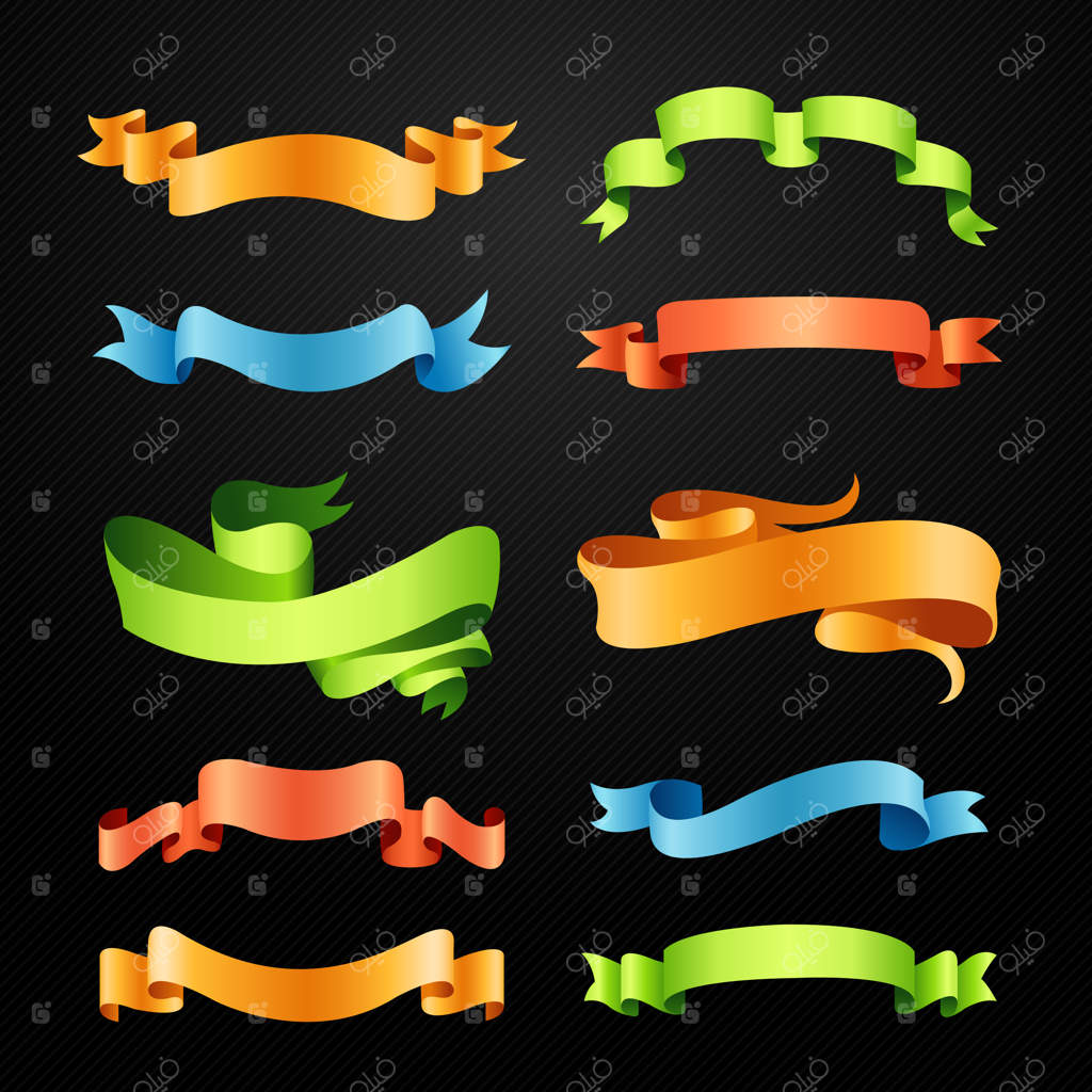 تصویر نوارهای رنگارنگ و کامل