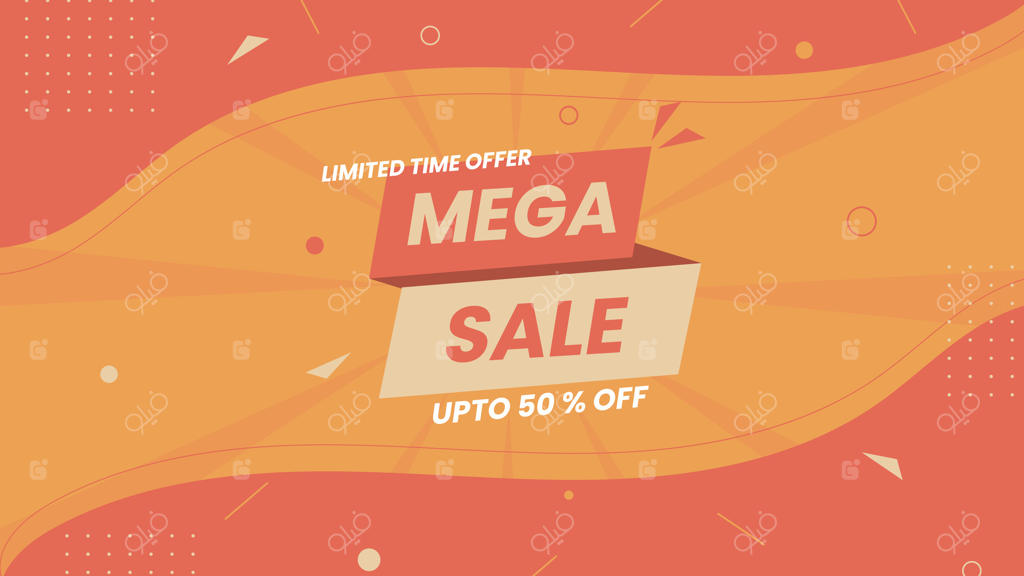 پس‌زمینه حراج بزرگ با نوشته‌های برجسته روی امواج نارنجی پویا - ایده‌آل برای بنرهای تخفیف، تبلیغات فروشگاه‌های آنلاین و پیشنهادات خرید محدود