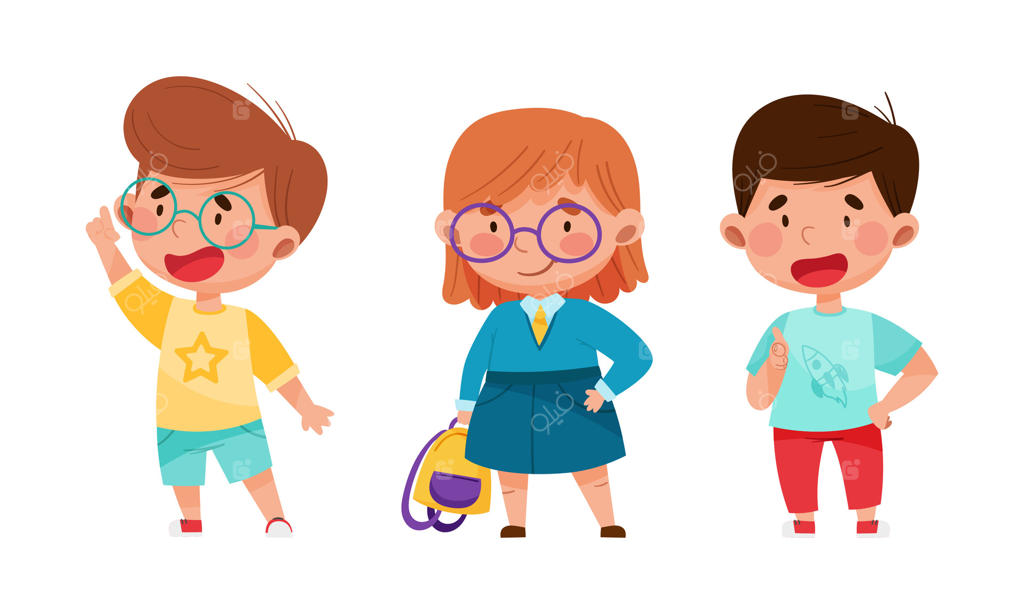 مجموعه تصویرسازی کارتونی کودکان شاد و بامزه