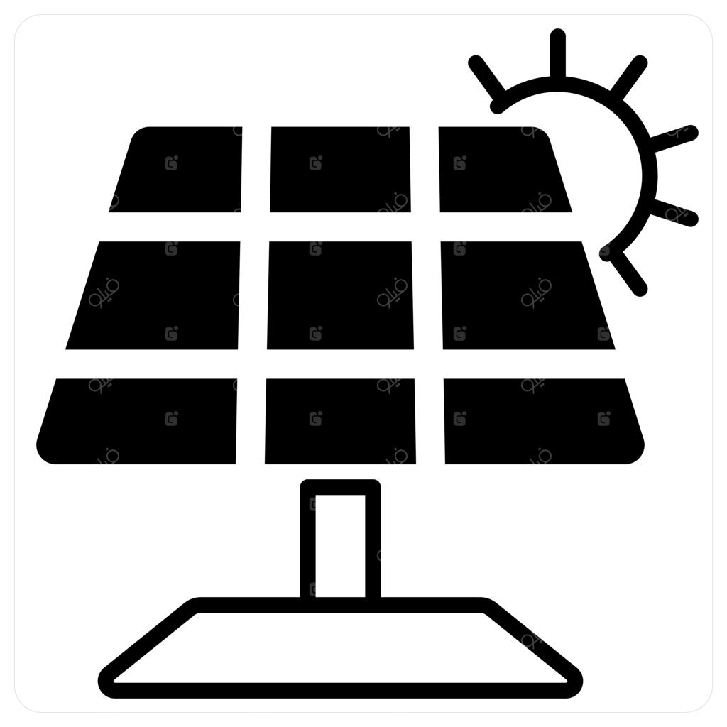 طرح مفهومی نماد پنل خورشیدی