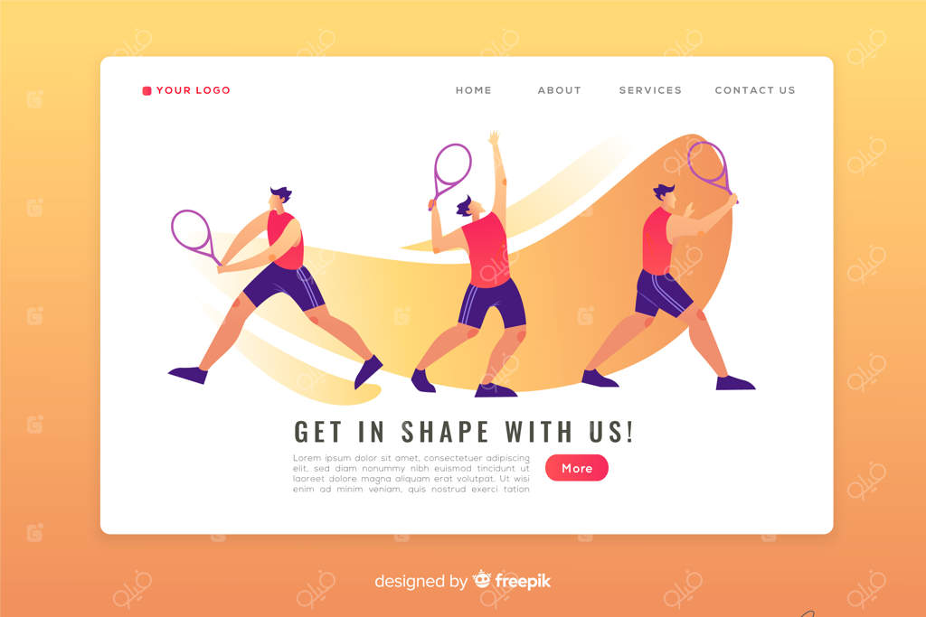 قالب صفحه فرود ورزشی مدرن