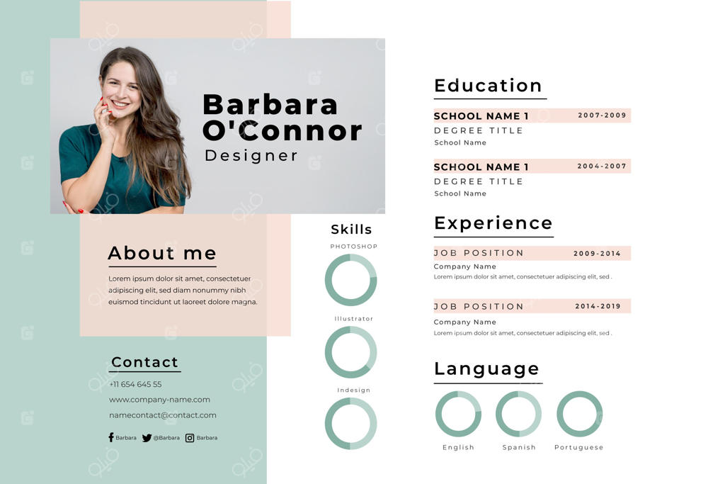 قالب رزومه آنلاین