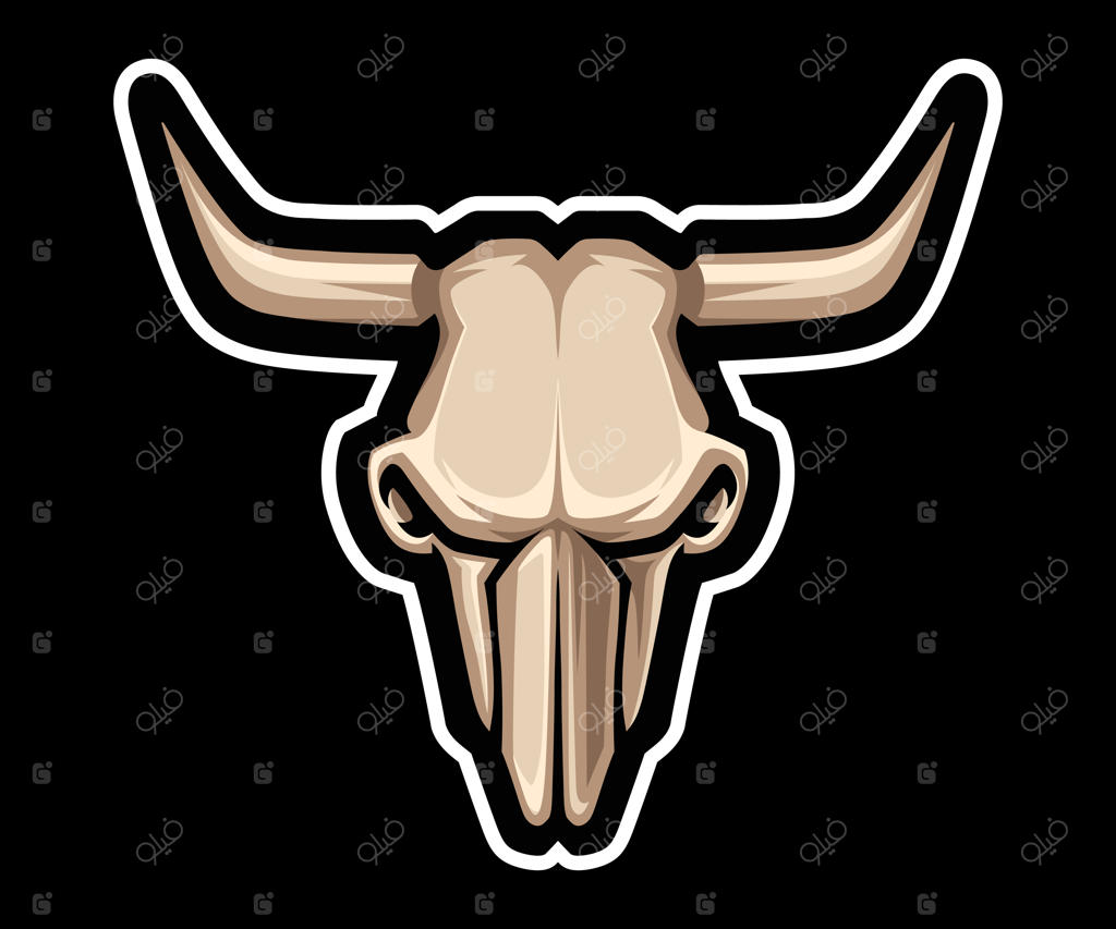 لوگوی جمجمه گاو، گاومیش و بوفالو: نماد ورزشی جذاب.