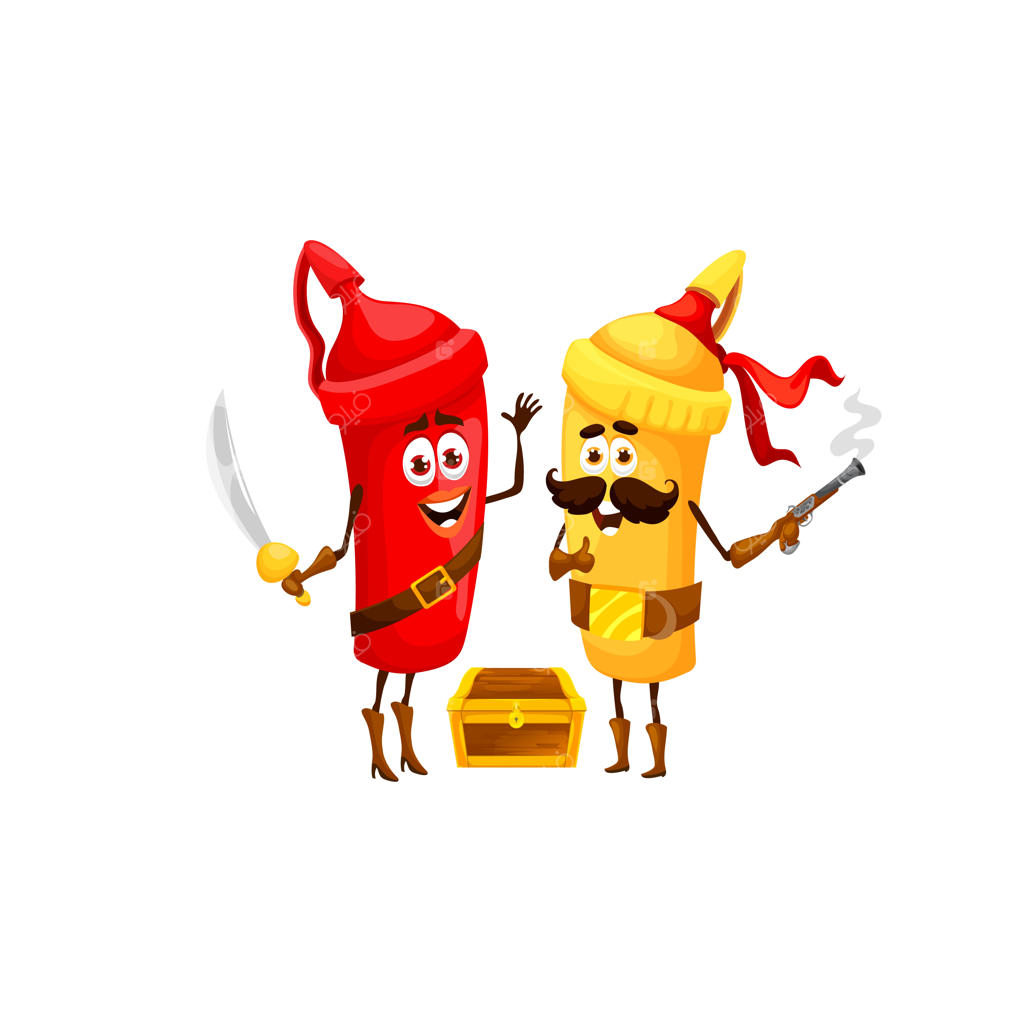 شخصیت‌های کارتونی دزدان دریایی مایونز و خردل