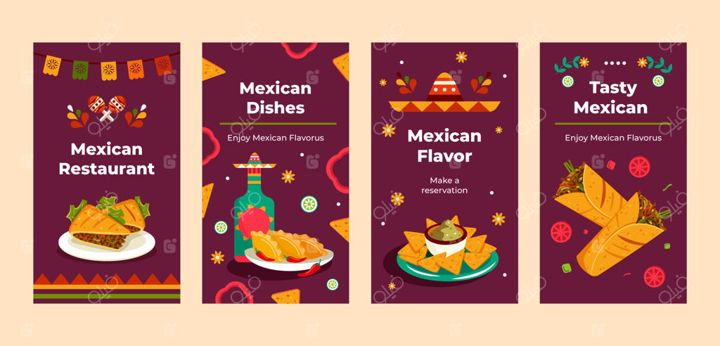 داستان‌های اینستاگرام رستوران مکزیکی