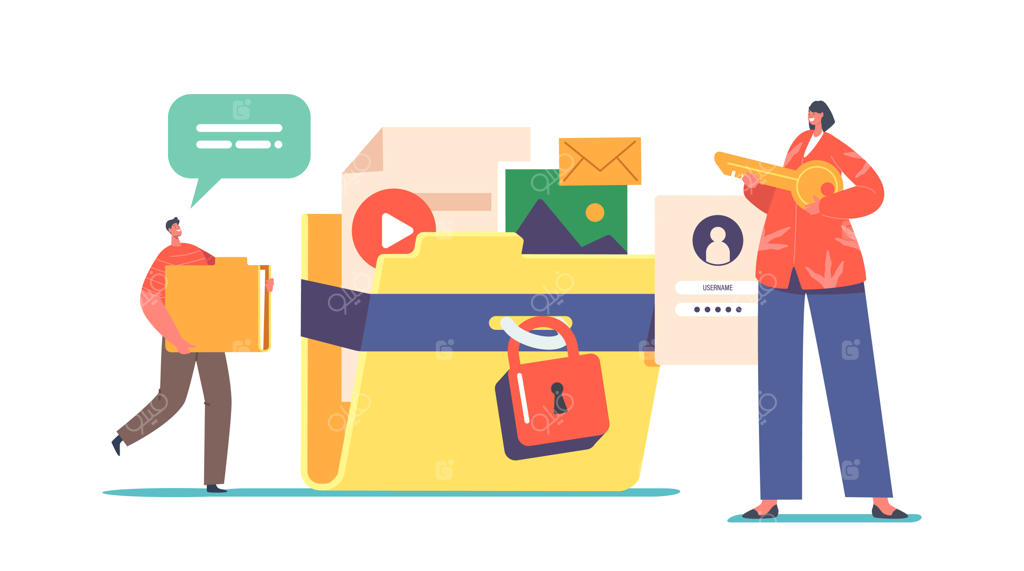 مفهوم حفاظت از داده‌ها در شبکه‌های اجتماعی: امنیت اسناد با شخصیت‌های کوچک و پوشه بزرگ همراه با کلید برای حفاظت از فایل‌های رسانه‌ای