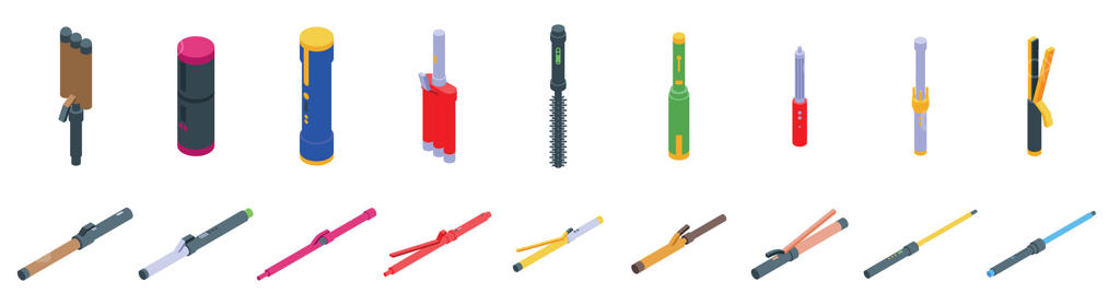 نمادهای بیگودی مو: ابزارهای آرایش مو، فر کننده‌ها، صاف کننده‌ها و موج‌دار کننده‌ها برای مویی بی‌نقص