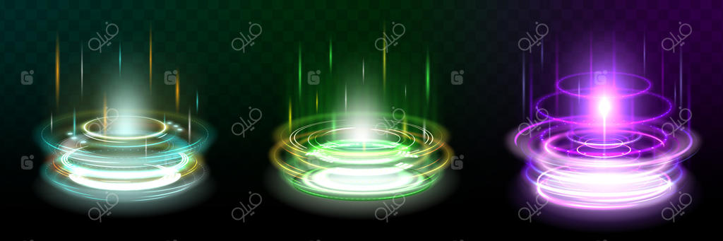 مجموعه پورتال هولوگرام سه‌بعدی واقع‌گرایانه و با جزییات، وکتور