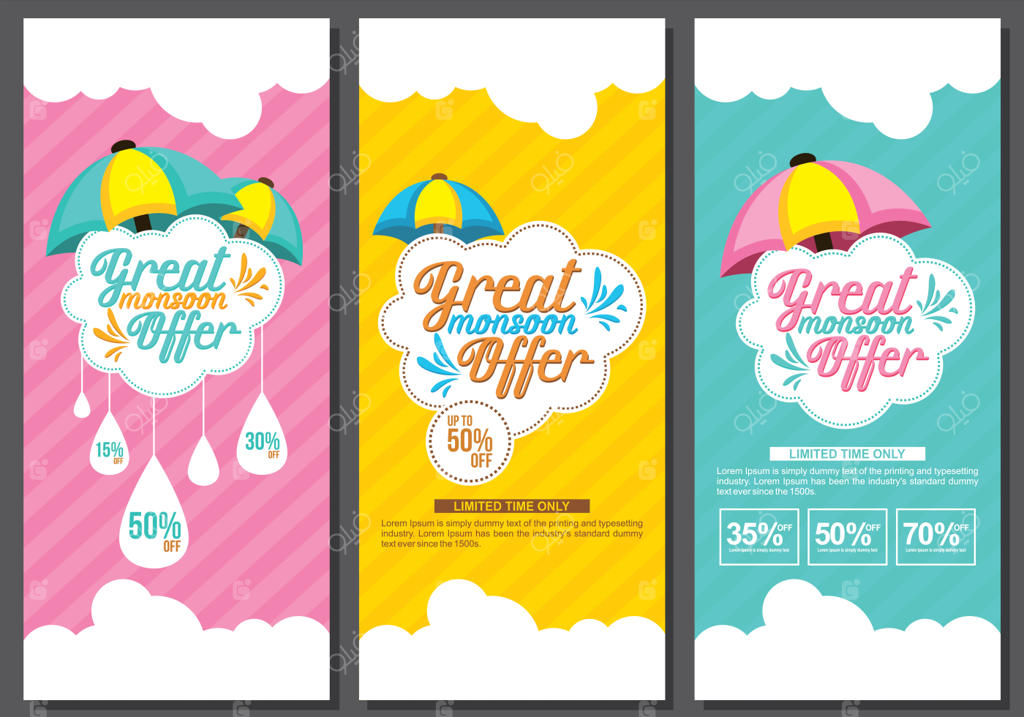 قالب بنر حراج موسمی باران