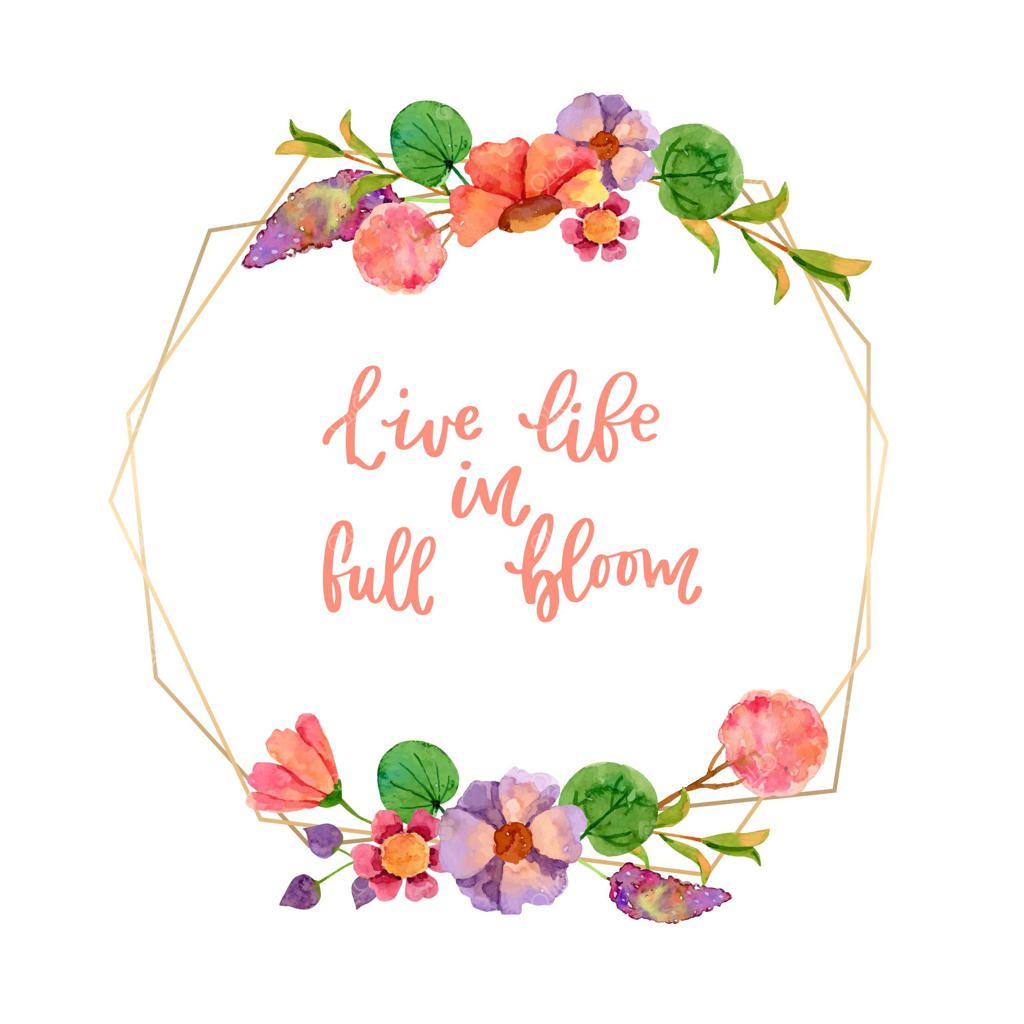 قاب گل‌دار طلایی با پیام