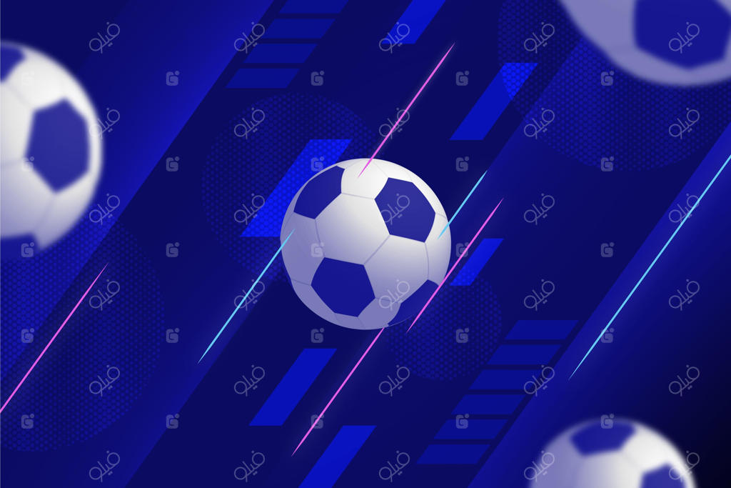پس‌زمینه فوتبالی انتزاعی با گرادیان رنگی