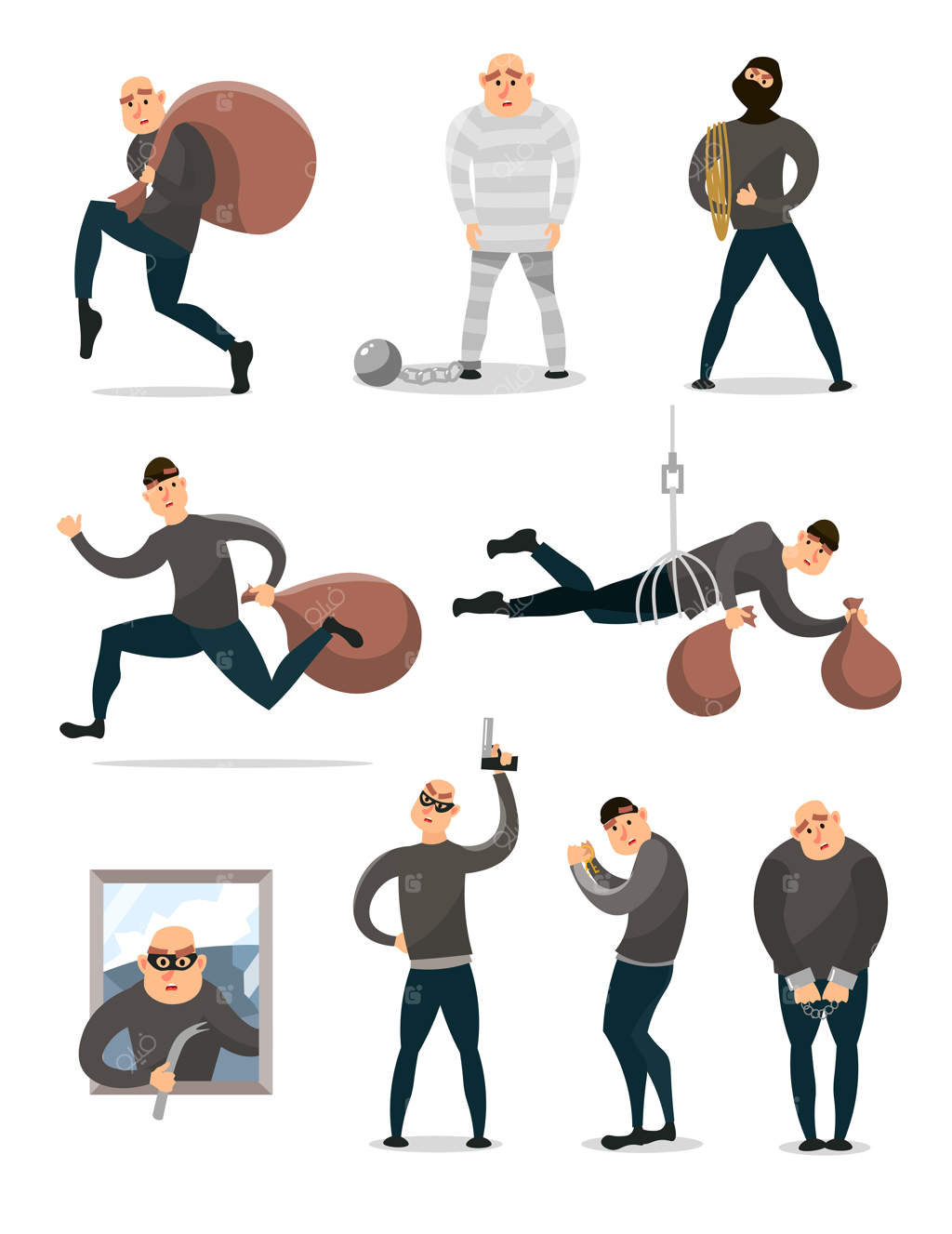 مجموعه‌ای از شخصیت‌های مدرن دزد در موقعیت‌های مختلف جنایی در سطح شهر. به سبک تخت.