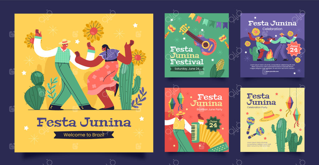 مجموعه پست‌های اینستاگرام برای جشن‌های سنتی جونینای برزیلی