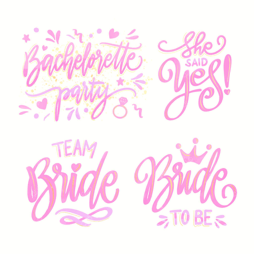 نوشته‌های هنری آبرنگی برای جشن خداحافظی مجردی