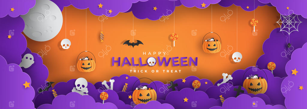 هالووین شاد به سبک برش کاغذی