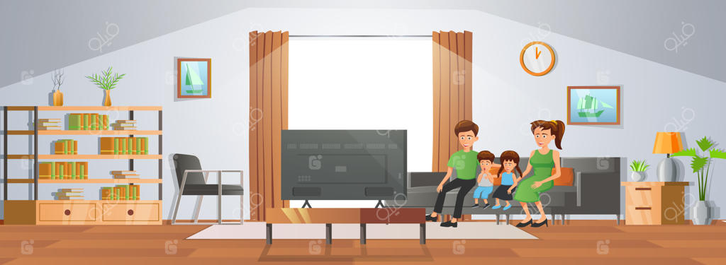 دکوراسیون اتاق نشیمن با طرح گرادینت