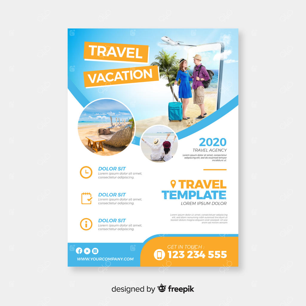 قالب بروشور مسافرتی با عکس