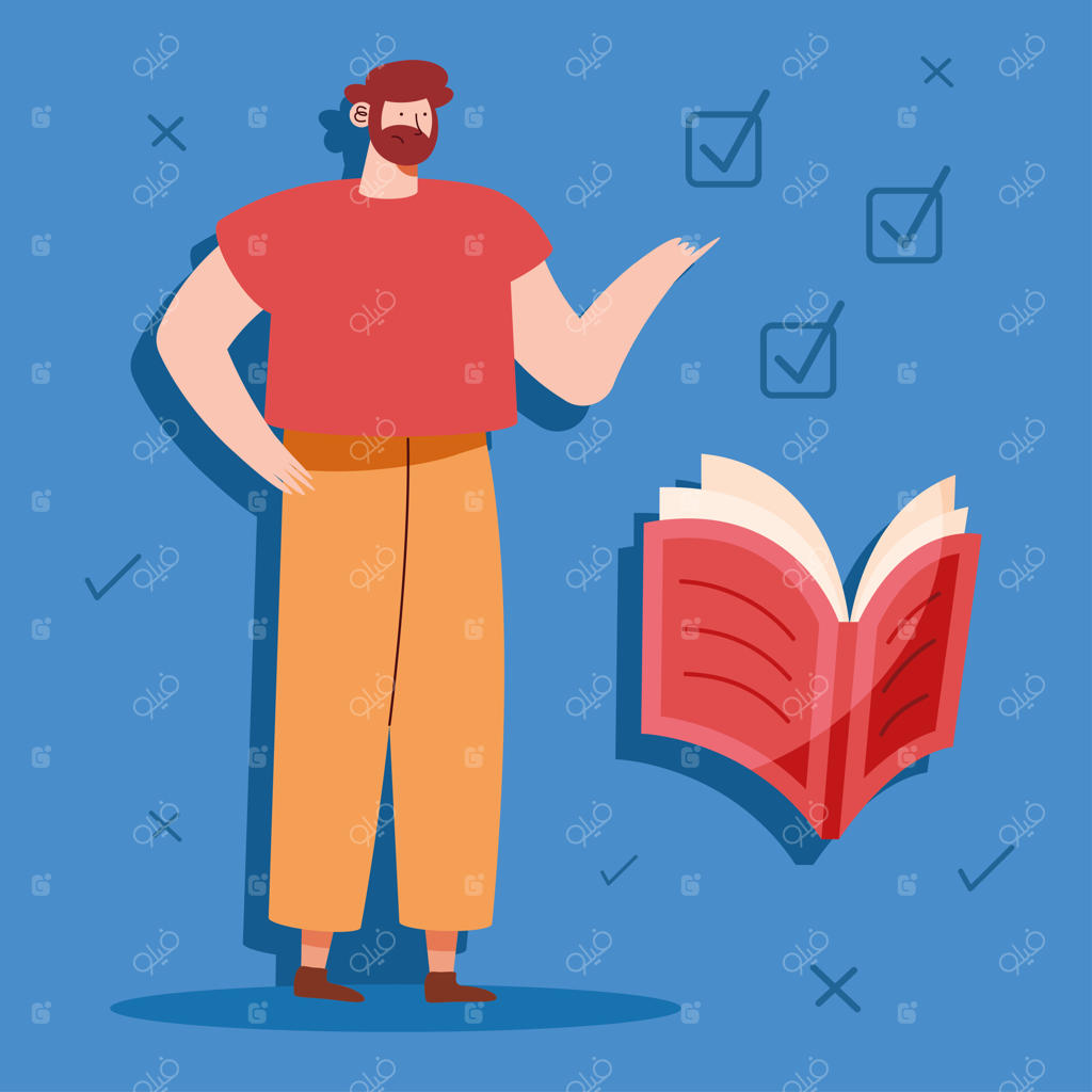 مرد جوان با کتاب