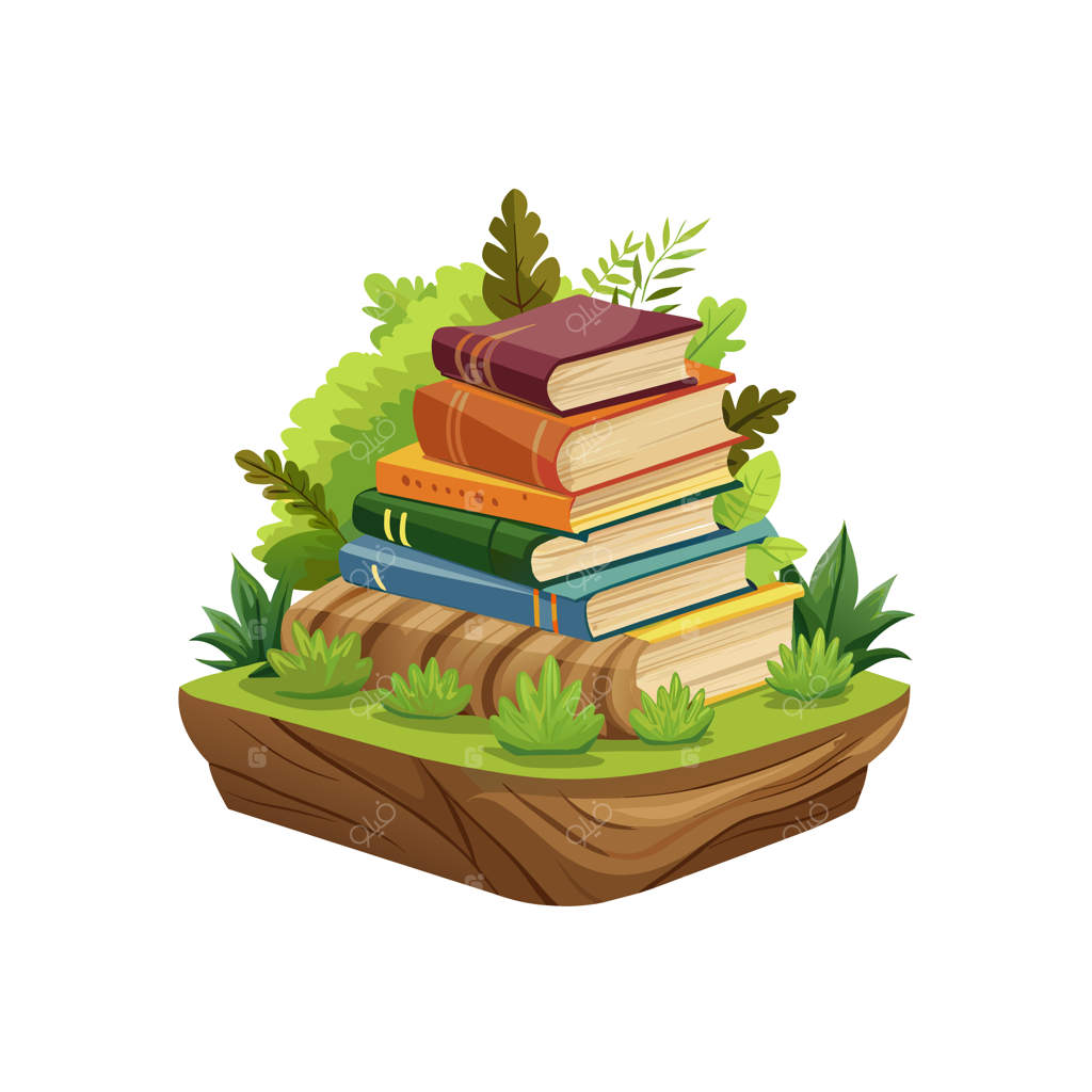 مفهوم تصویرسازی وکتور از چیدمان کتاب‌ها