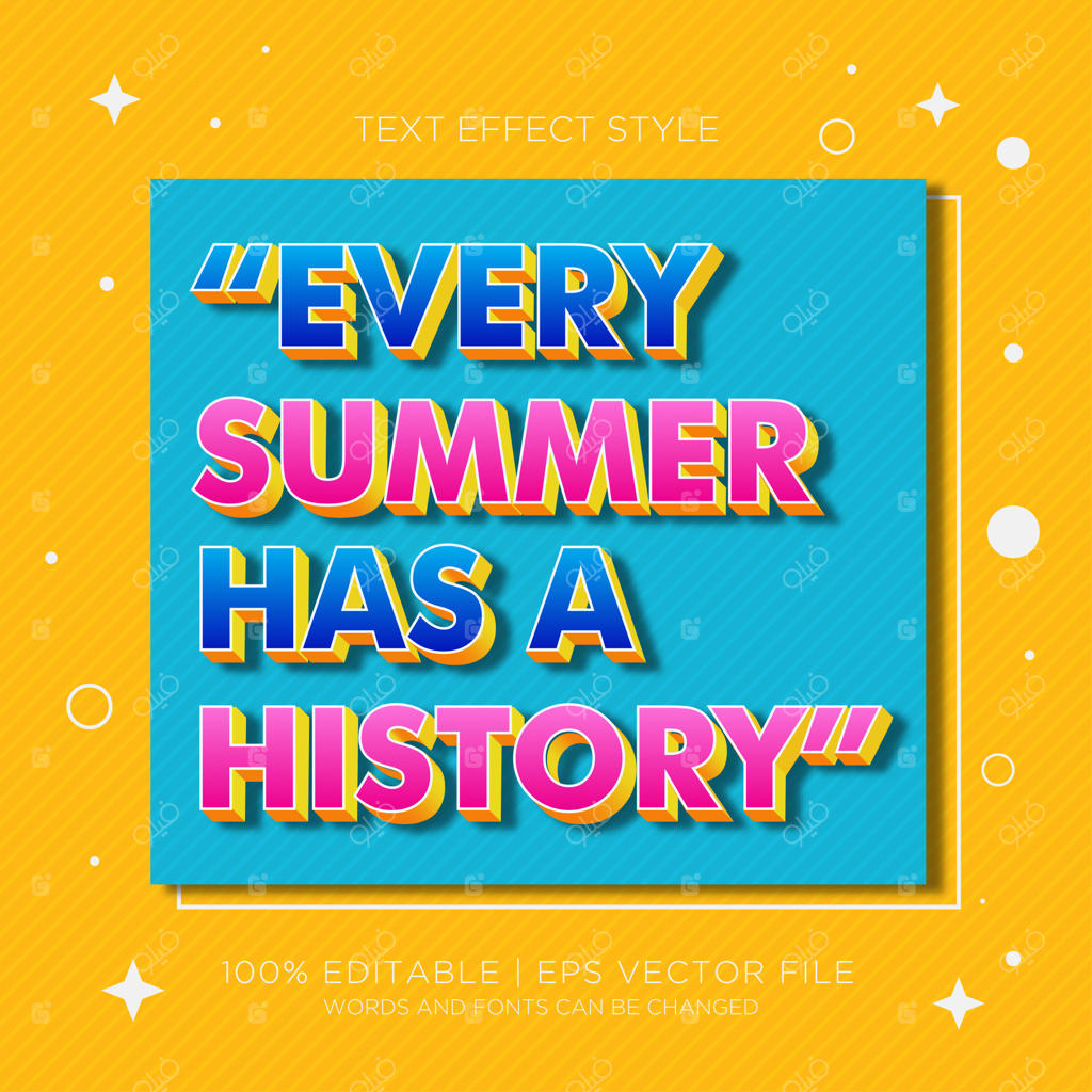 افکت متن جملات تابستانی