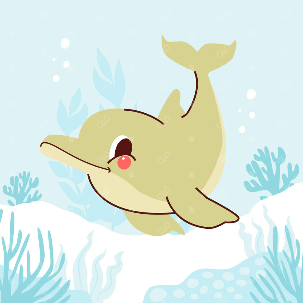 تصویرسازی کارتونی زندگی دریایی