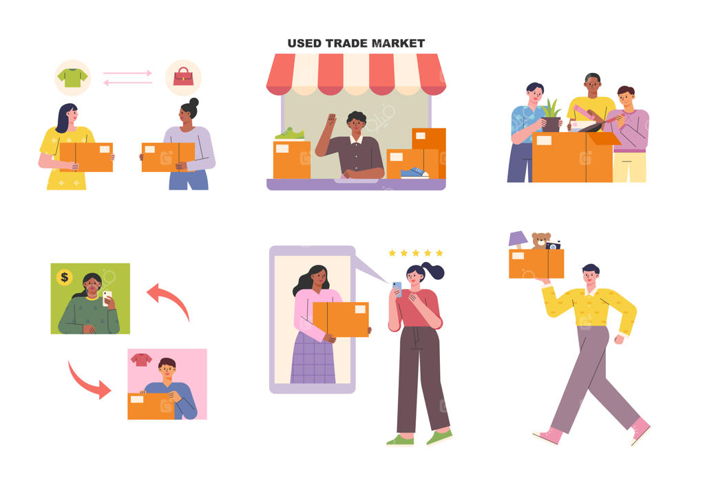 افرادی که برای حفظ محیط‌زیست کالاهای دست‌دوم خرید و فروش می‌کنند.