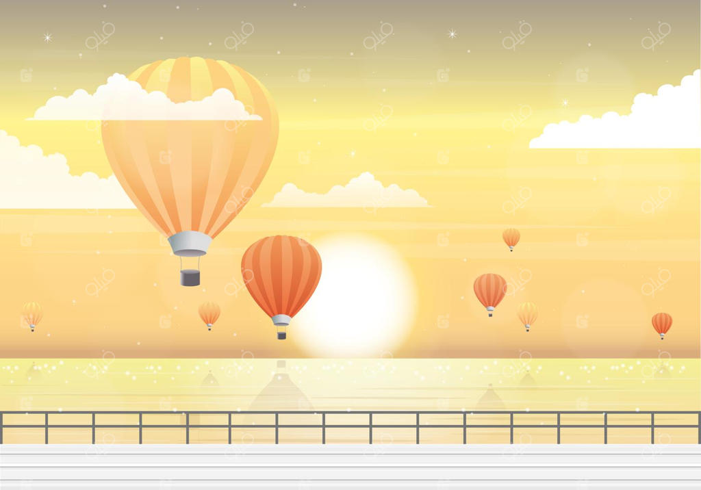 تصویرسازی وکتور منظره طبیعت