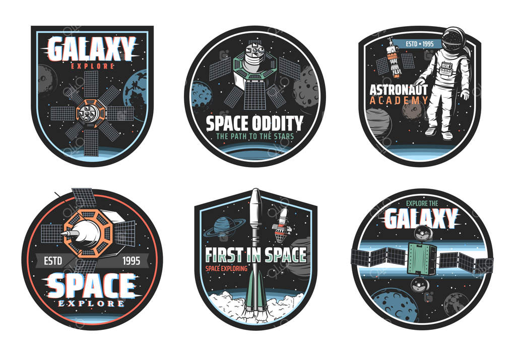 نمادهای فضا و کهکشان: سفینه‌های فضایی و فضانوردان