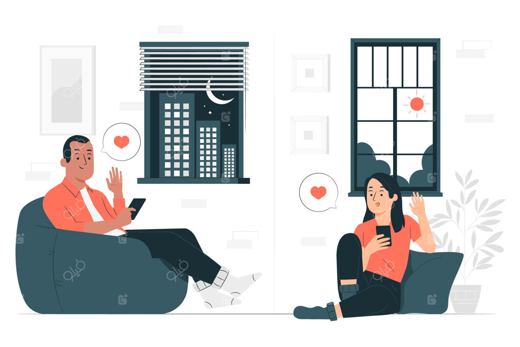 تصویرسازی مفهوم رابطه راه دور