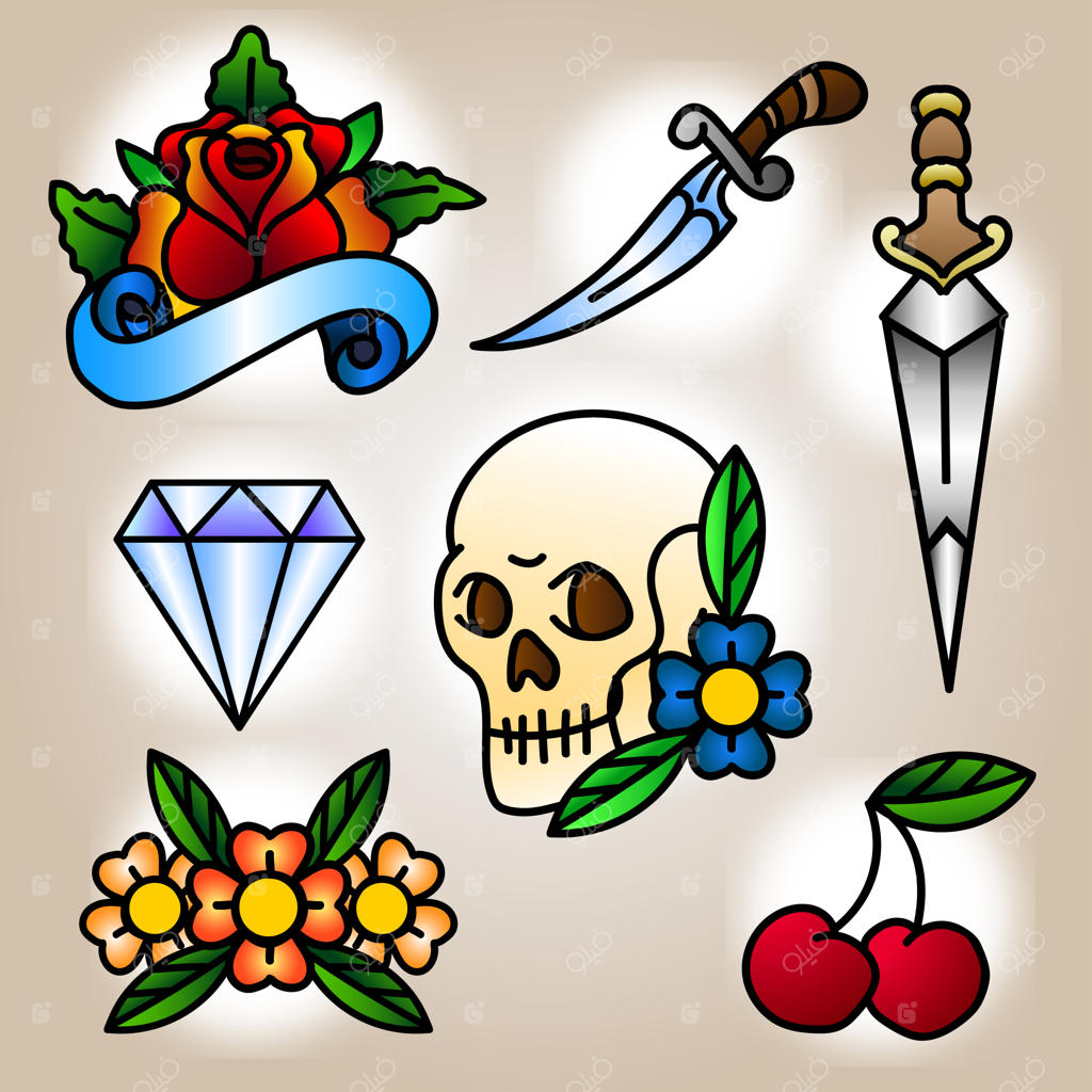 تتو به سبک سنتی