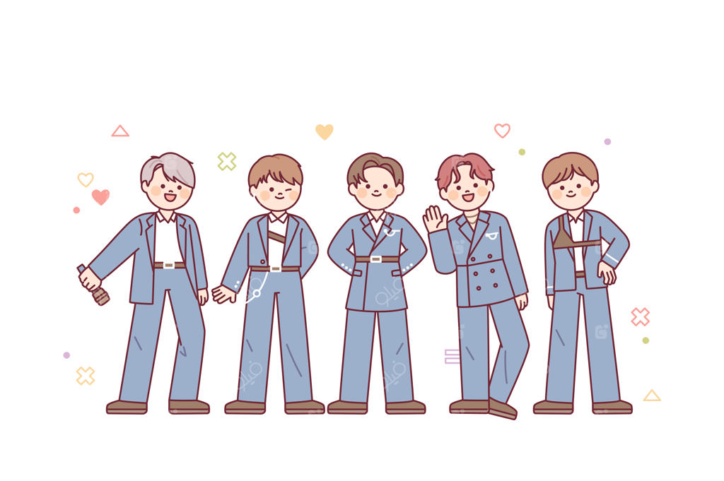 گروه بامزه‌ی آیدل پسر "ده‌بویز" با لباس‌های صحنه‌ای به هواداران‌شون سلام می‌کنند.