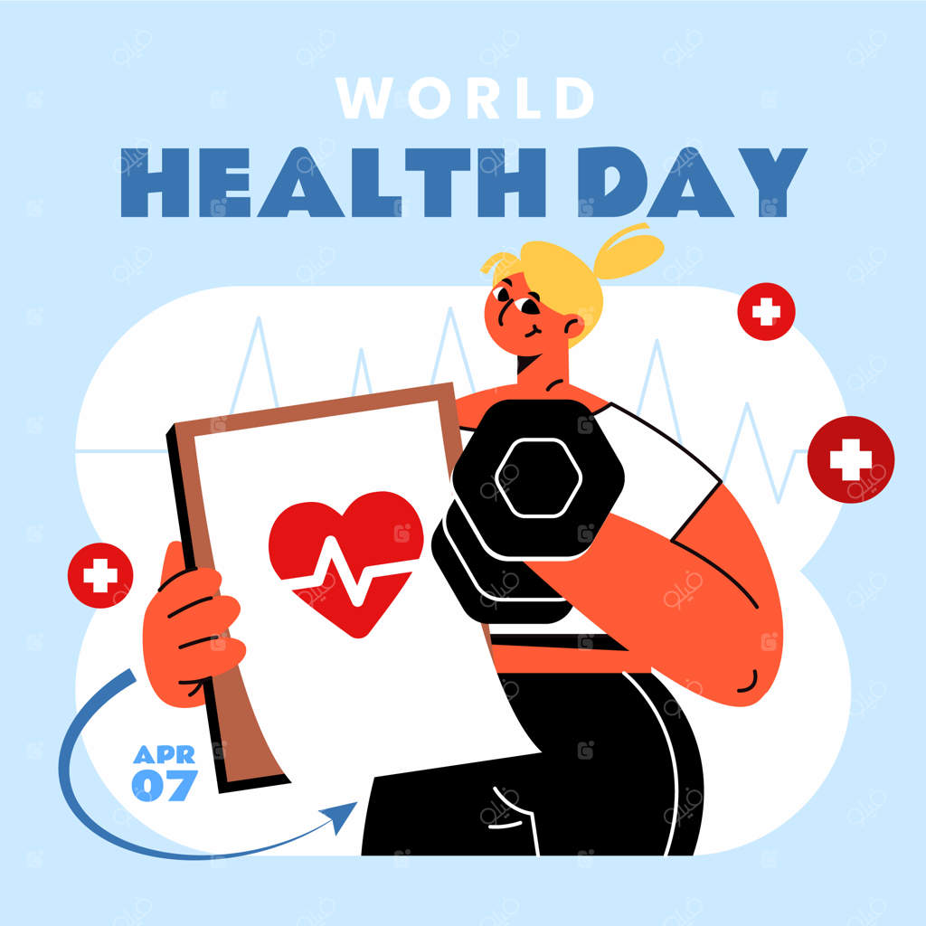 تصویرسازی ساده برای جشن روز جهانی بهداشت