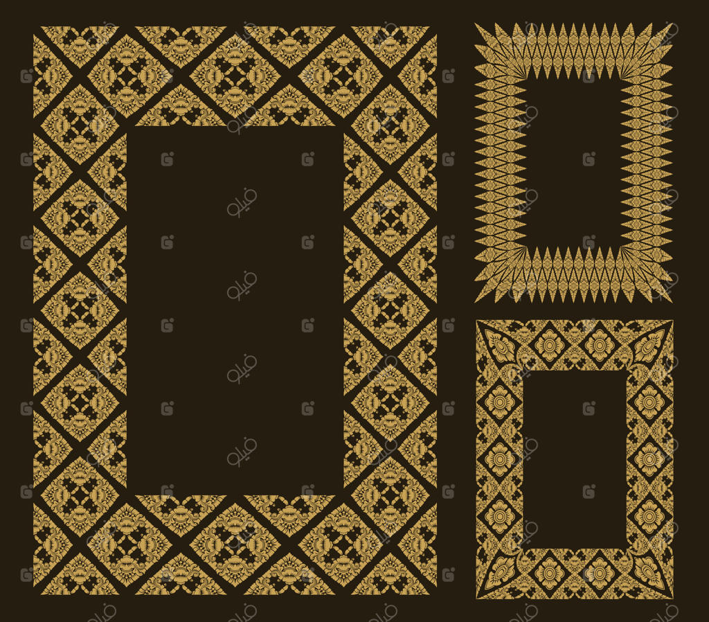 قاب‌های تزئینی طلایی شیک