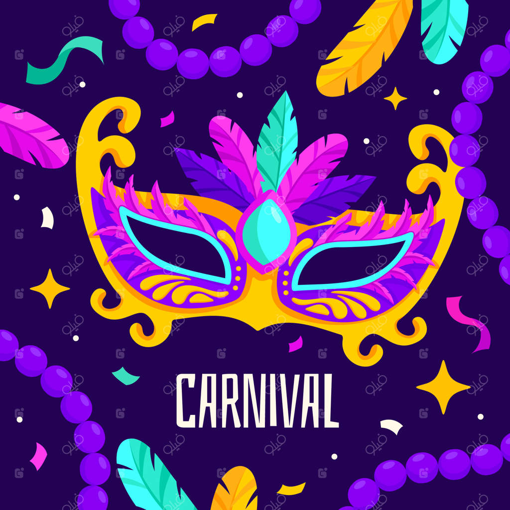 تصویرسازی ساده برای جشن کارناوال